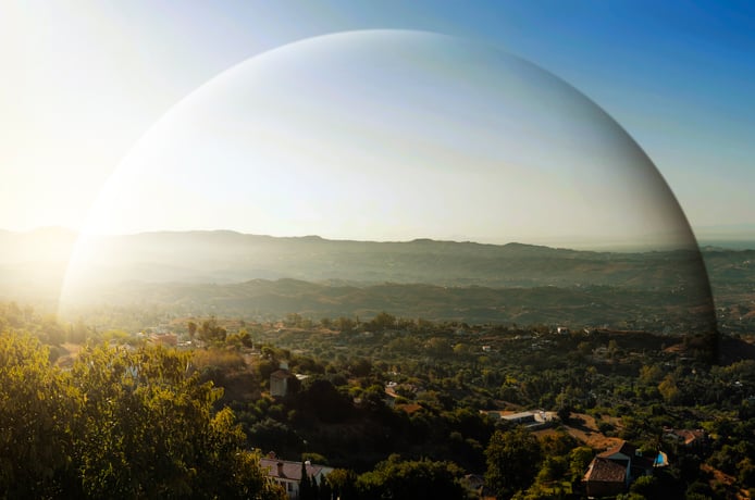 green-hills-dome-protection-with-landscape-view-with-blue-sky-background